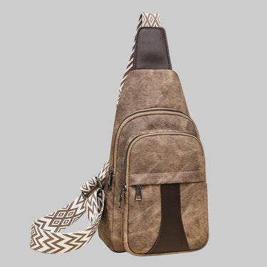 Chest Bag Women Casual Messenger Bag Women Retro Soft Leather Shoulder Bag Backpack